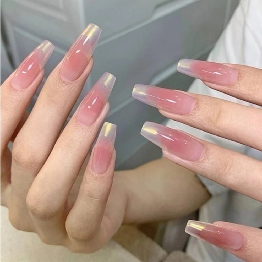 24-Piece Iridescent Ombre Fake Nails Set